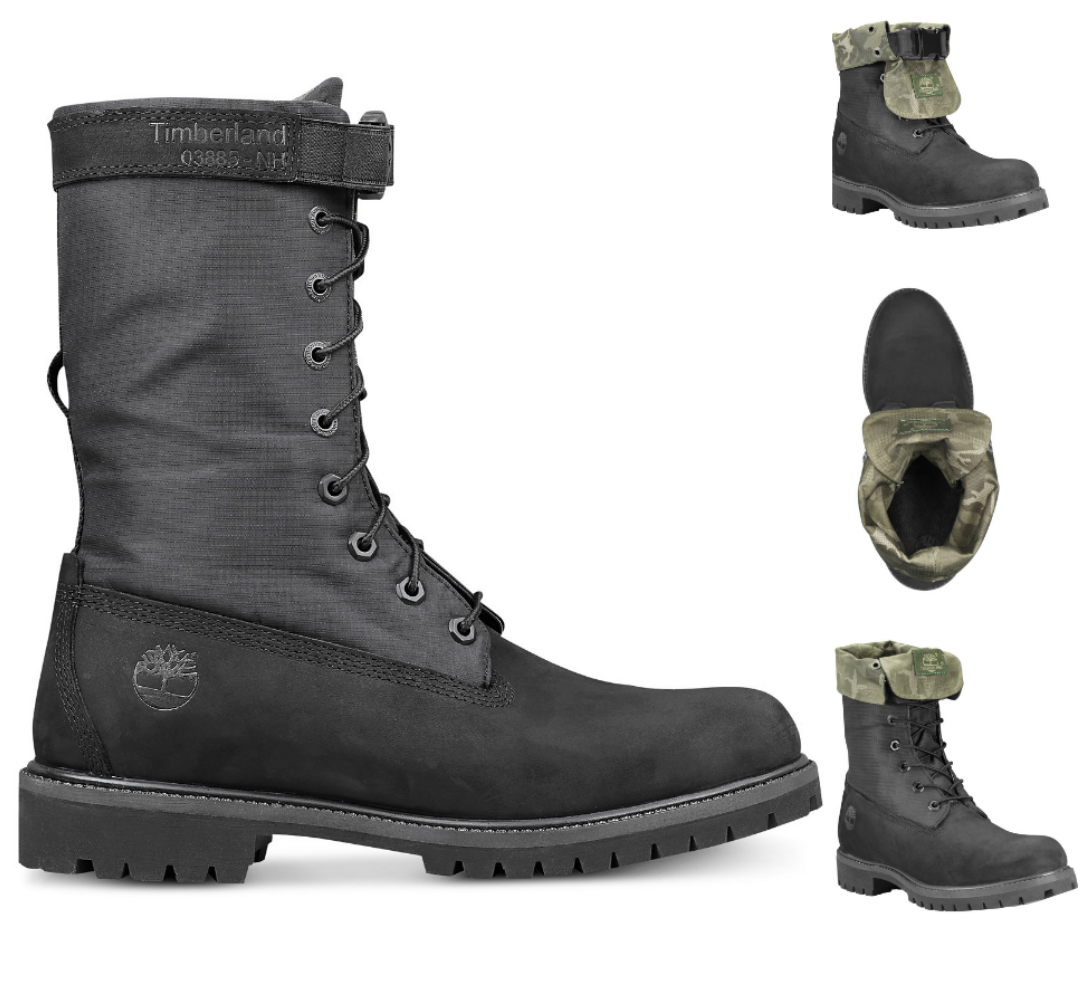 mixed media gaiter boots